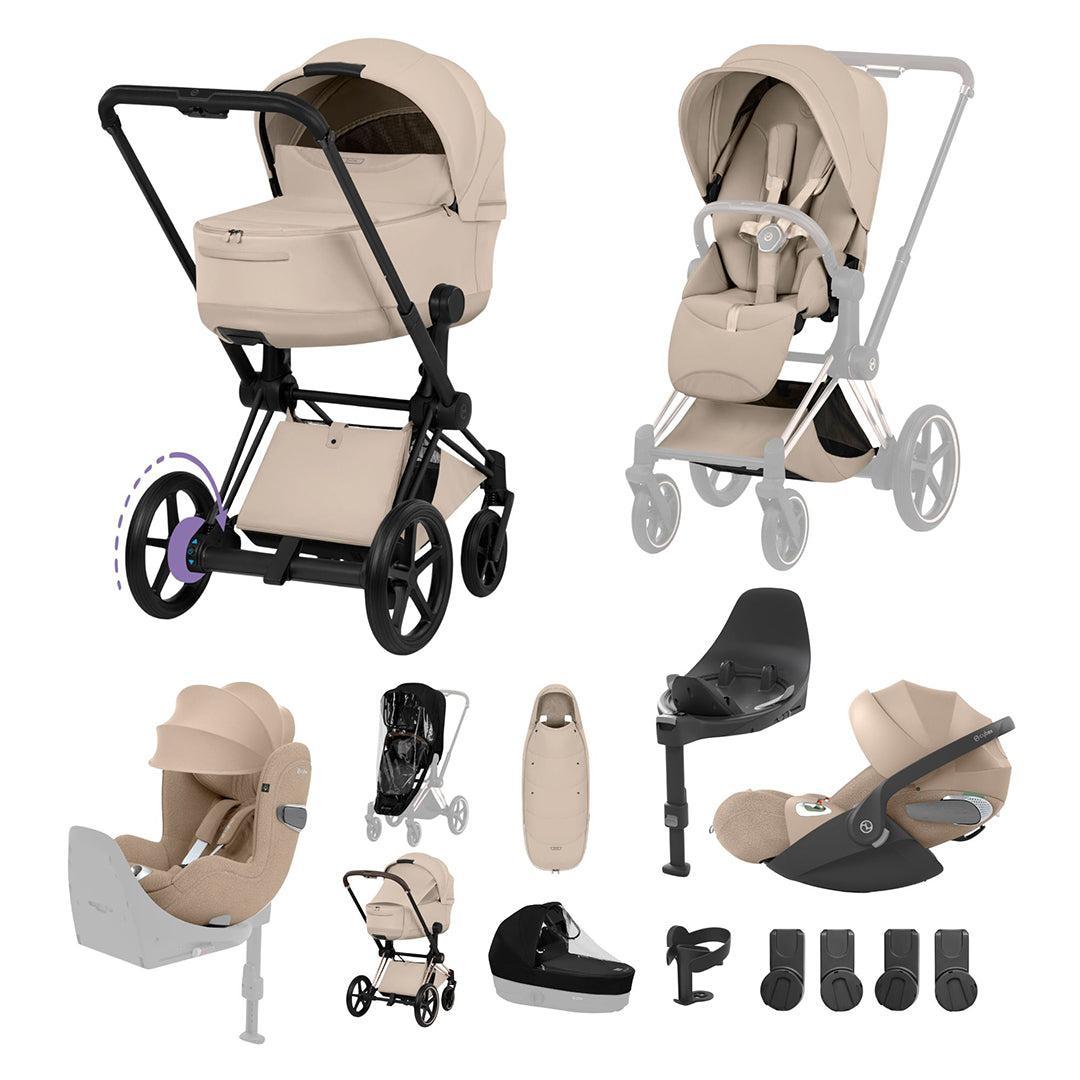 CYBEX e-PRIAM Fold Cot Newborn to Toddler Travel System Bundle - Style