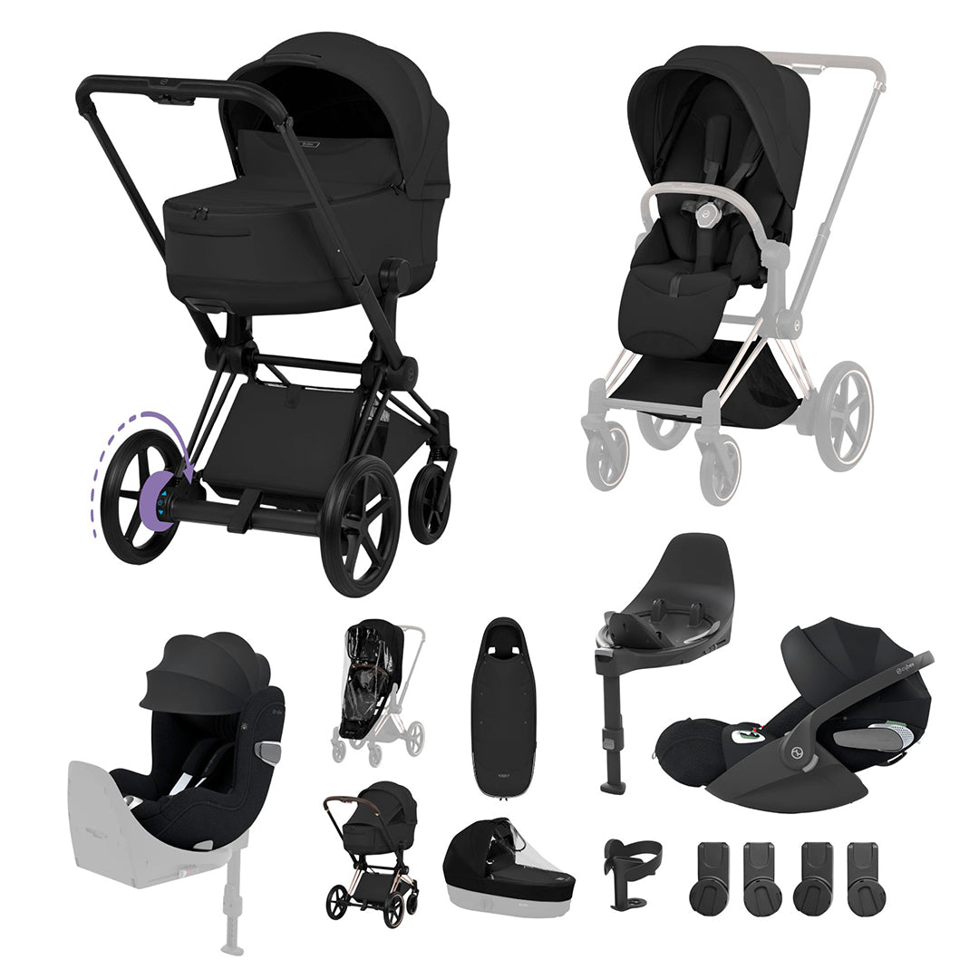 CYBEX e-PRIAM Fold Cot Newborn to Toddler Travel System Bundle - Style