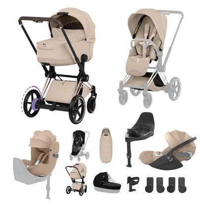 CYBEX e-PRIAM Fold Cot Newborn to Toddler Travel System Bundle - Style