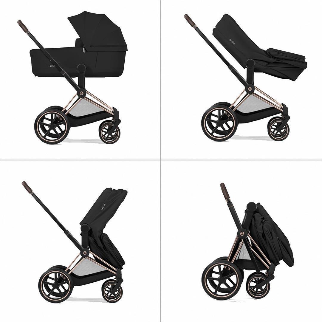 CYBEX PRIAM Pushchair & Fold Cot - Comfort - Sepia Black/Black