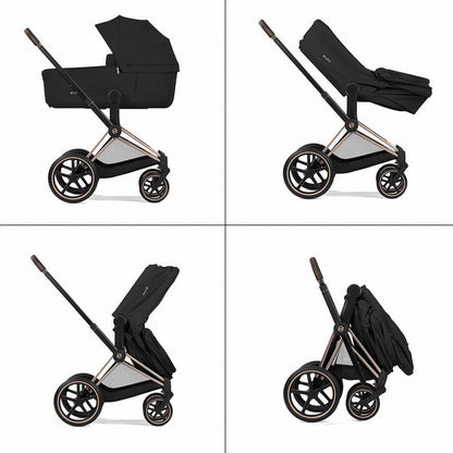 CYBEX PRIAM Pushchair & Fold Cot - Comfort - Sepia Black/Black