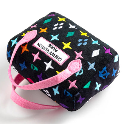 Haute Diggity Dog - Black Monogram Chewy Vuiton Handbag Squeaker Dog Toy