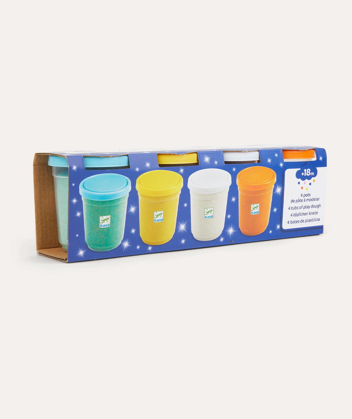 Djeco Glittery Play Dough 4 Pots