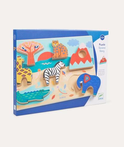 Djeco Savana Story Puzzle Play Set