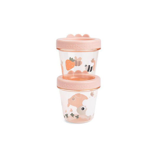Done By Deer Baby Food Container 2 Pack - Tiny Farm Powder