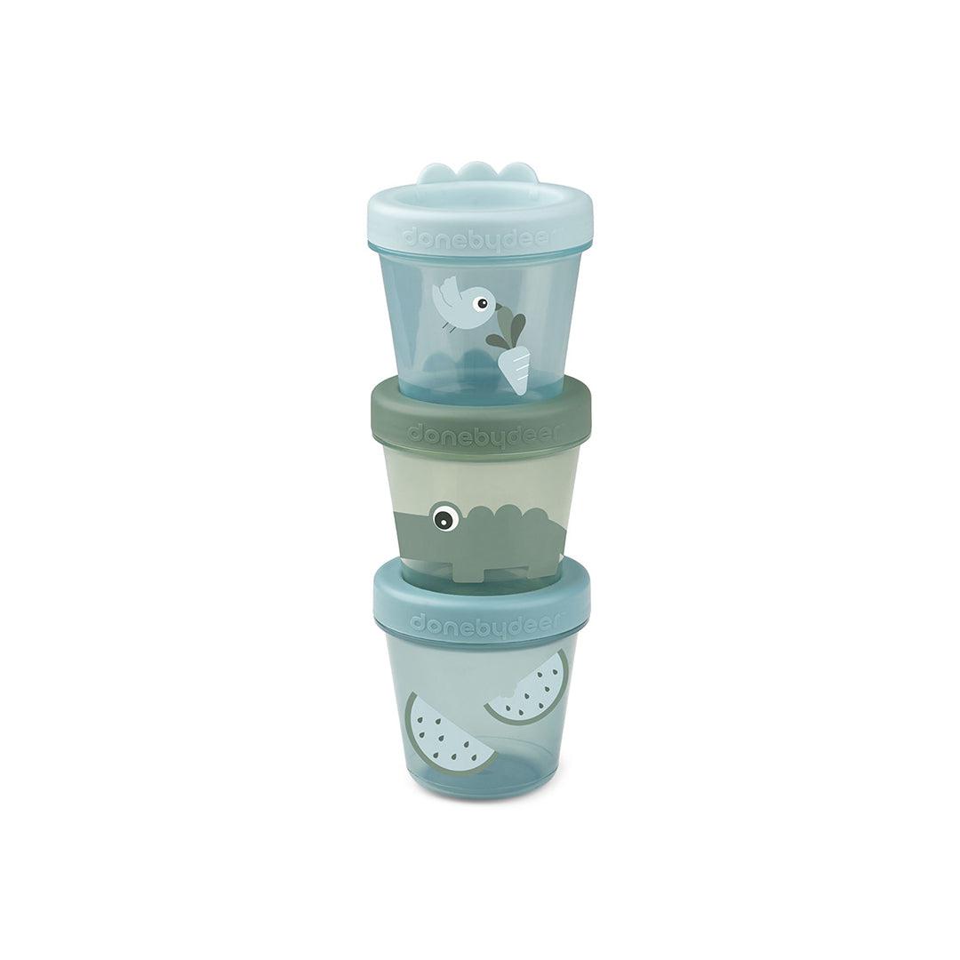 Done by Deer Baby Food Container - 3 Pack - Green - Pack Croco