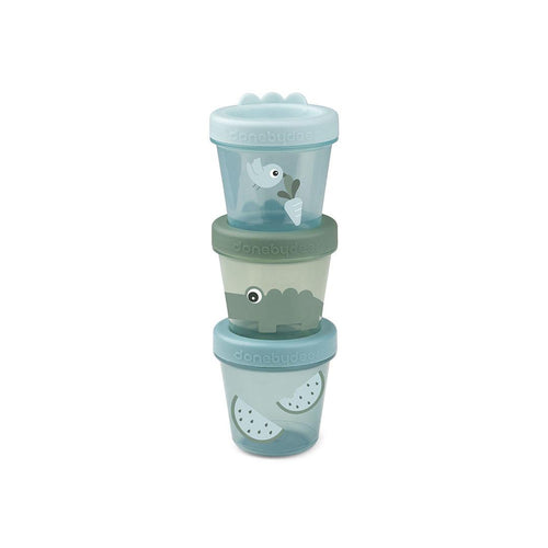 Done by Deer Baby Food Container - 3 Pack - Green - Pack Croco