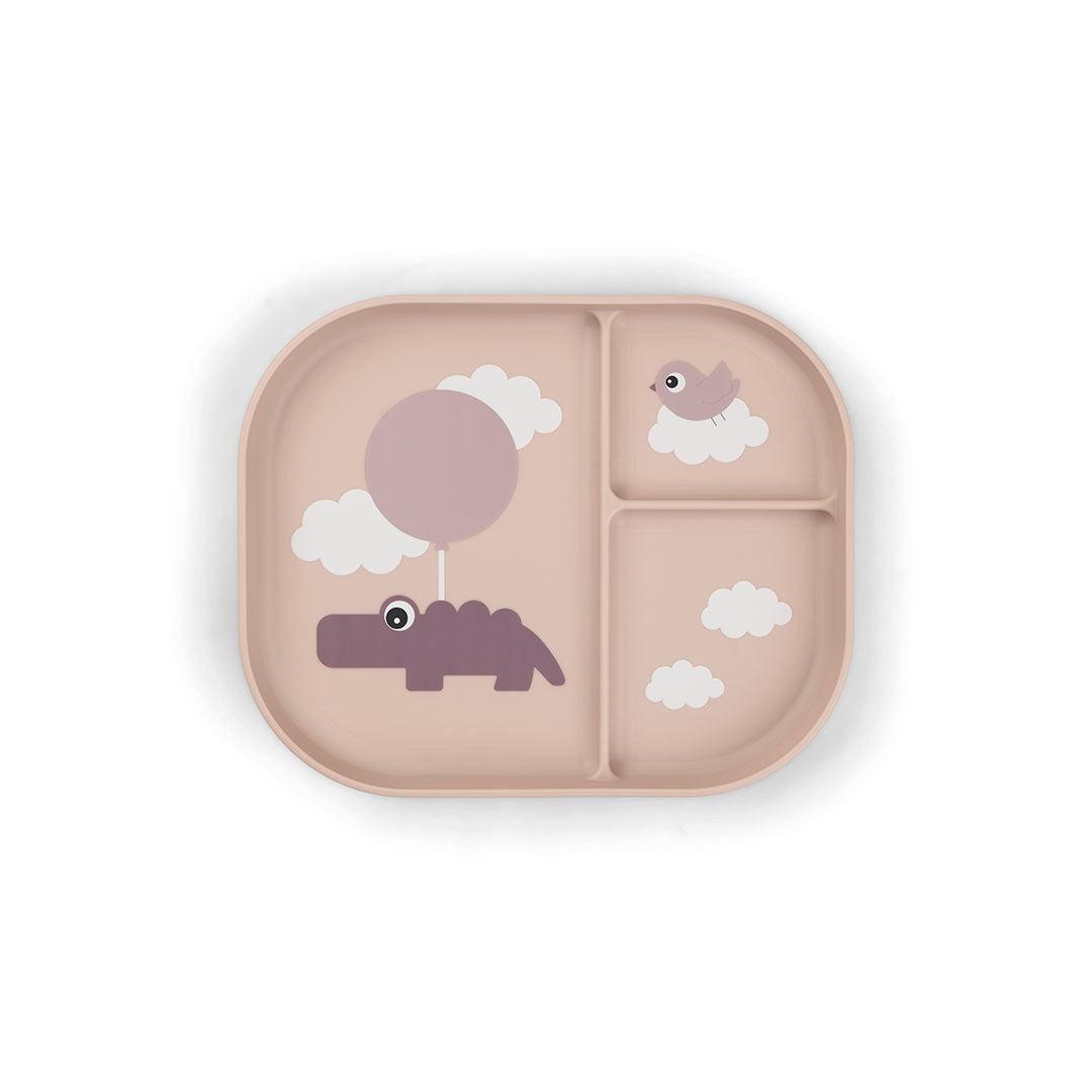 Done by Deer Foodie Compartment Plate - Powder - Happy Clouds