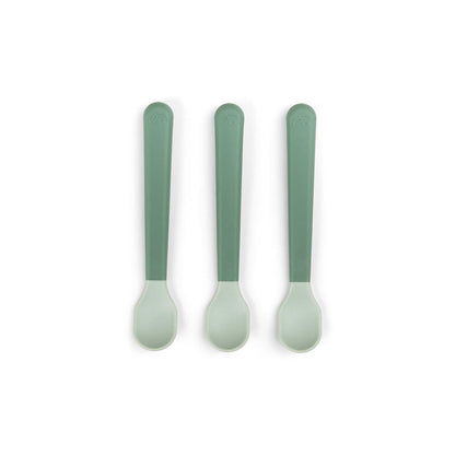 Done By Deer Foodie Easy-Grip Baby Spoon 3 Pack - Green
