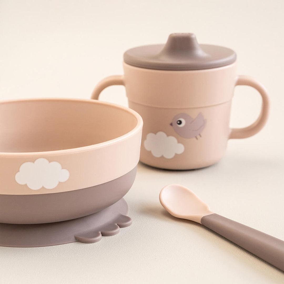 Done by Deer Foodie First Meal Set  - Powder - Happy Clouds