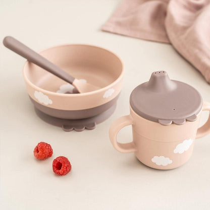 Done by Deer Foodie First Meal Set  - Powder - Happy Clouds