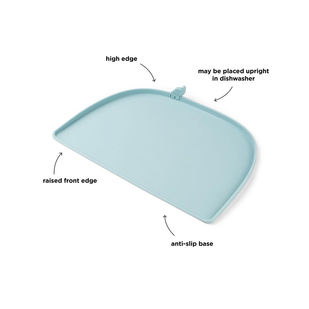 Done by Deer High Edge Silicone Placemat - Blue - Elphee