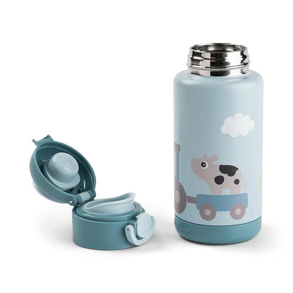 Done by Deer Insulated Bottle - Tiny Farm Blue