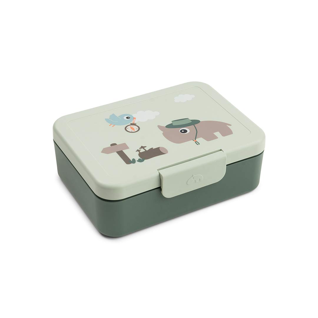Done by Deer Lunch Box With Divider - Tiny Trails Green