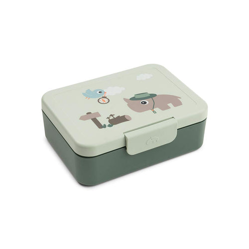 Done by Deer Lunch Box With Divider - Tiny Trails Green