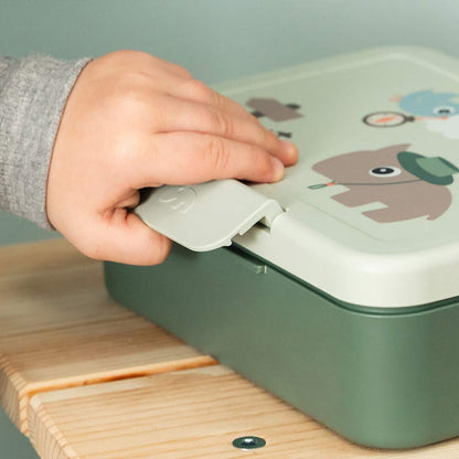 Done by Deer Lunch Box With Divider - Tiny Trails Green