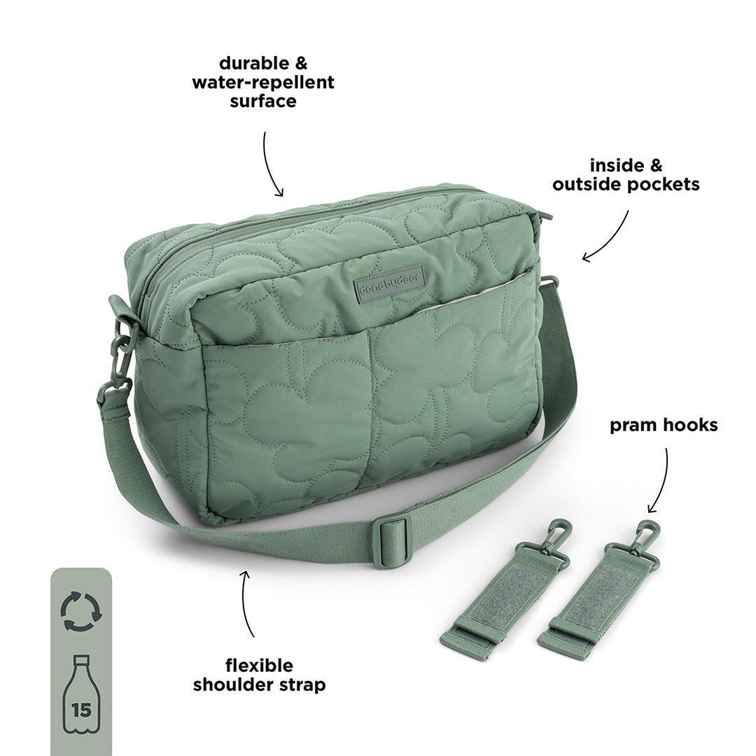 Done by Deer Quilted Stroller Bag - Green