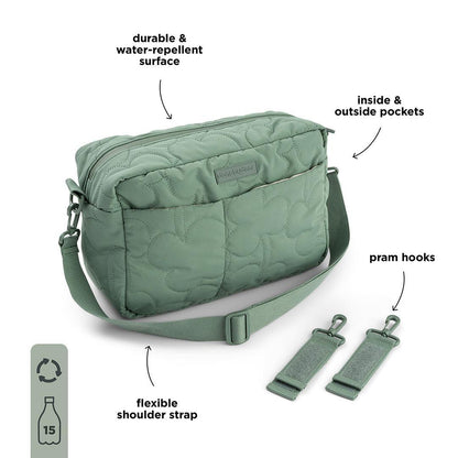 Done by Deer Quilted Stroller Bag - Green