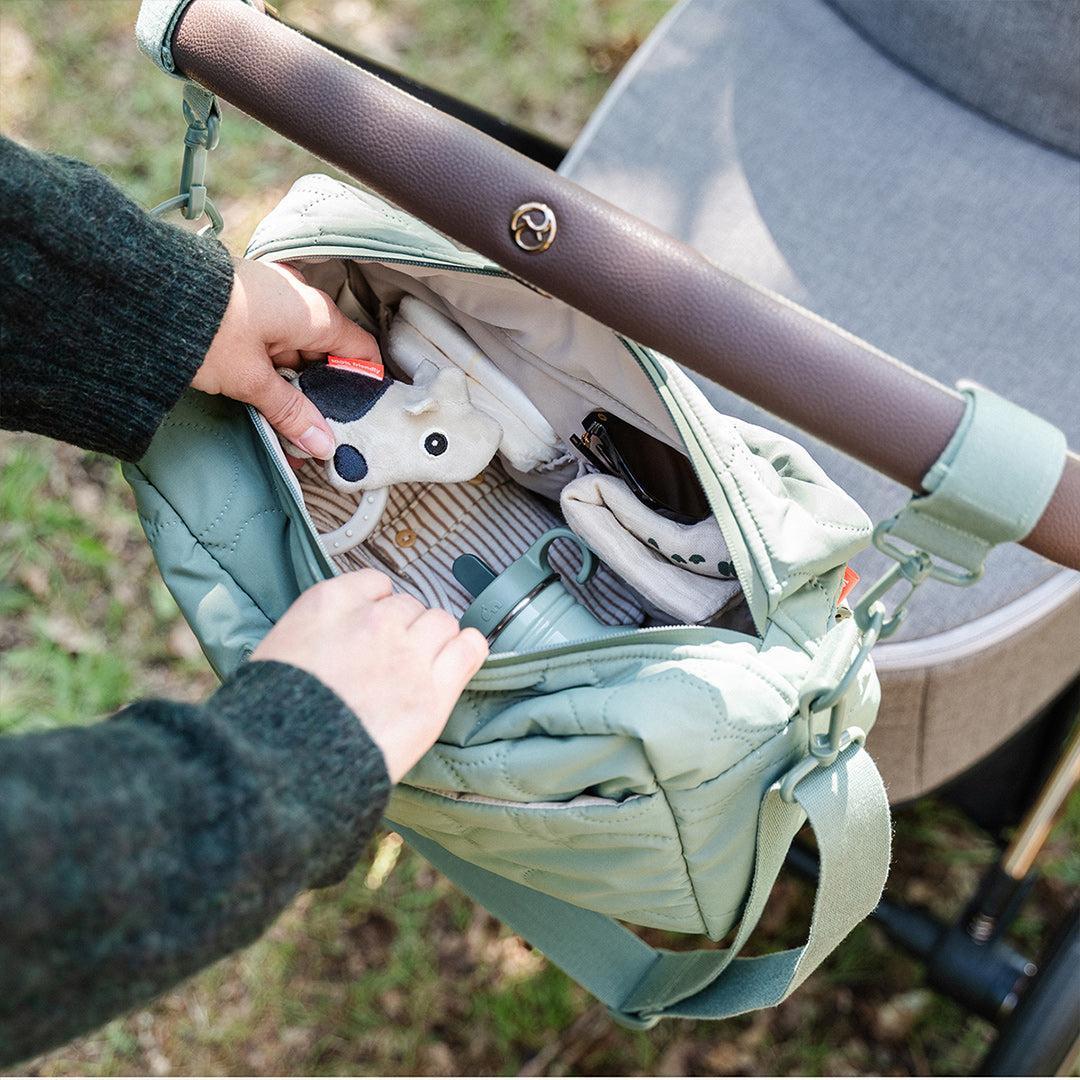 Done by Deer Quilted Stroller Bag - Green