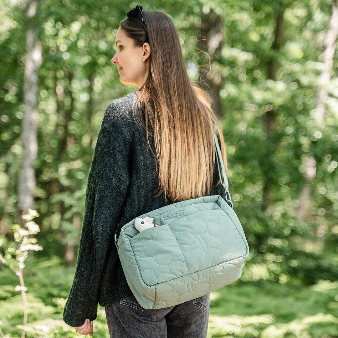 Done by Deer Quilted Stroller Bag - Green