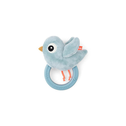 Done by Deer Sensory Rattle With Teether  - Blue - Birdee