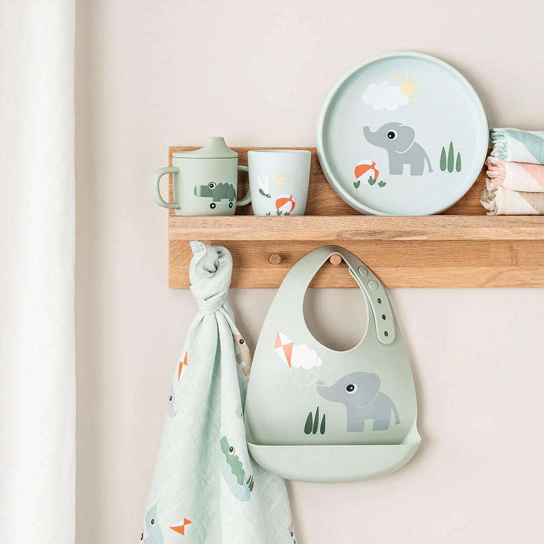 Done by Deer Silicone Bib - Playground Green