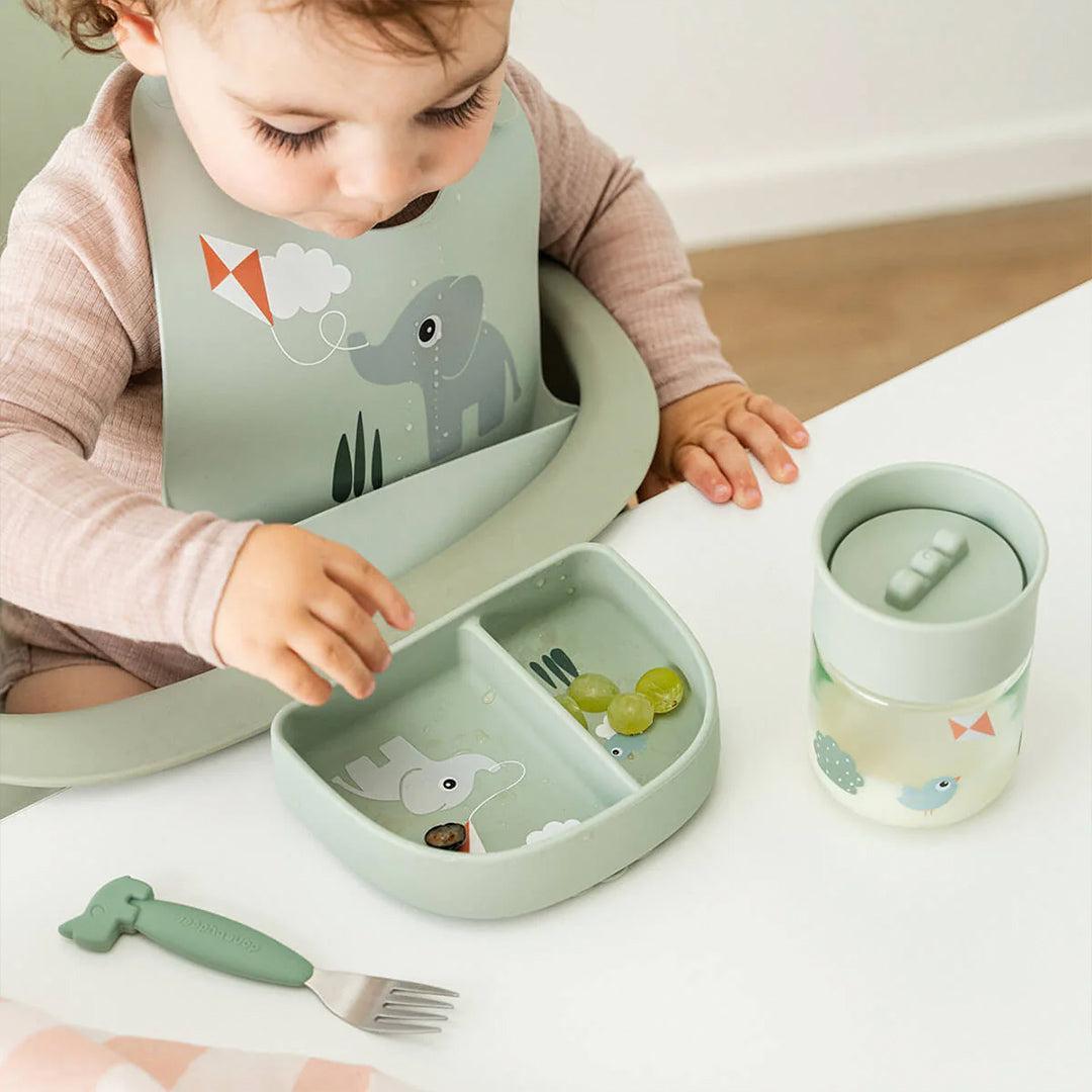 Done by Deer Silicone Bib - Playground Green