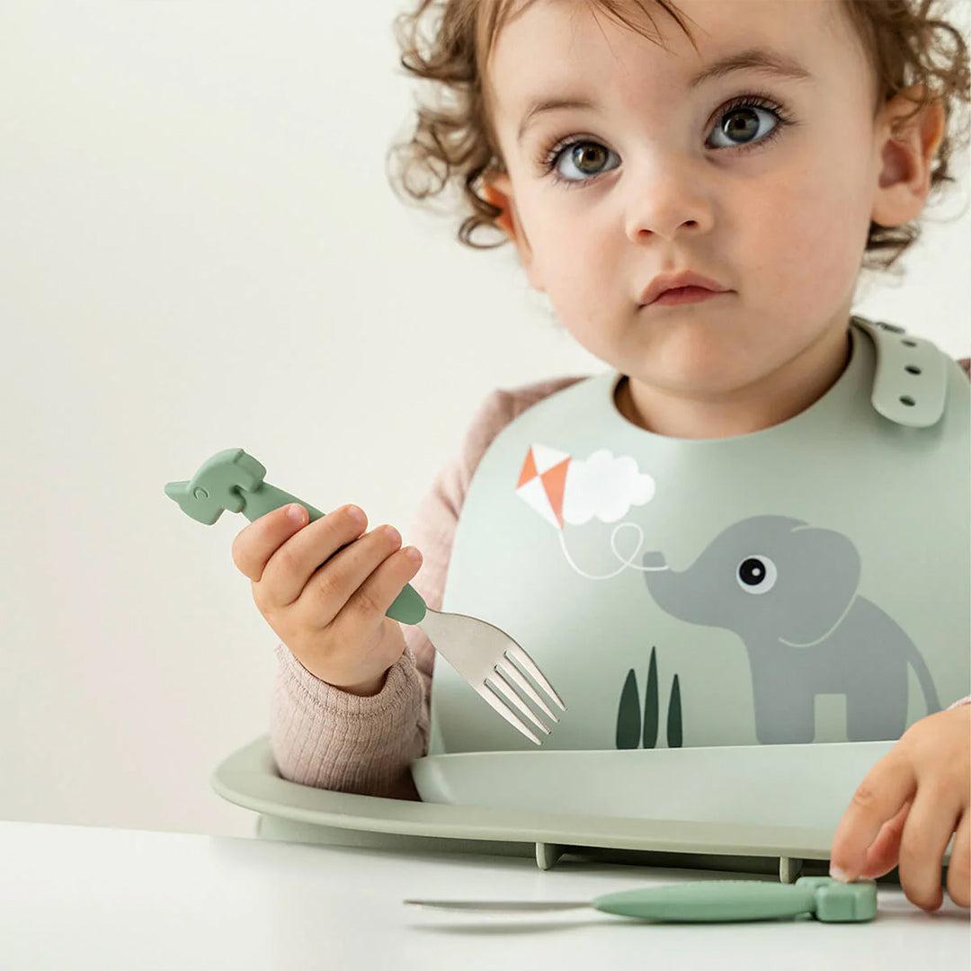 Done by Deer Silicone Bib - Playground Green