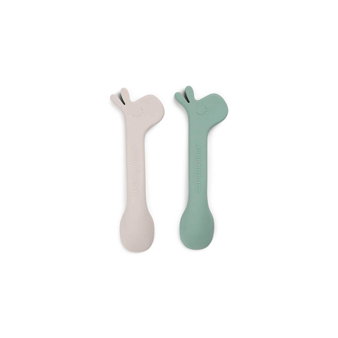 Done by Deer Silicone Spoon - 2 Pack - Green - Lalee