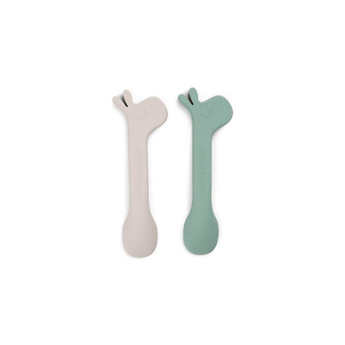 Done by Deer Silicone Spoon - 2 Pack - Green - Lalee