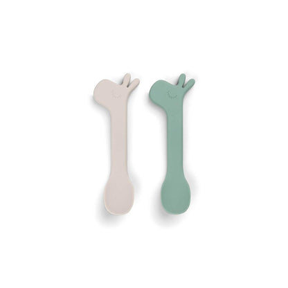 Done by Deer Silicone Spoon - 2 Pack - Green - Lalee
