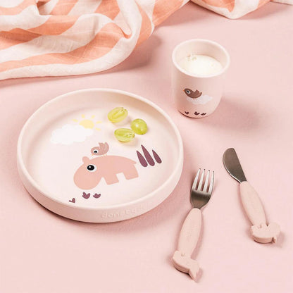 Done by Deer Silicone Stick & Stay Plate - Playground Powder