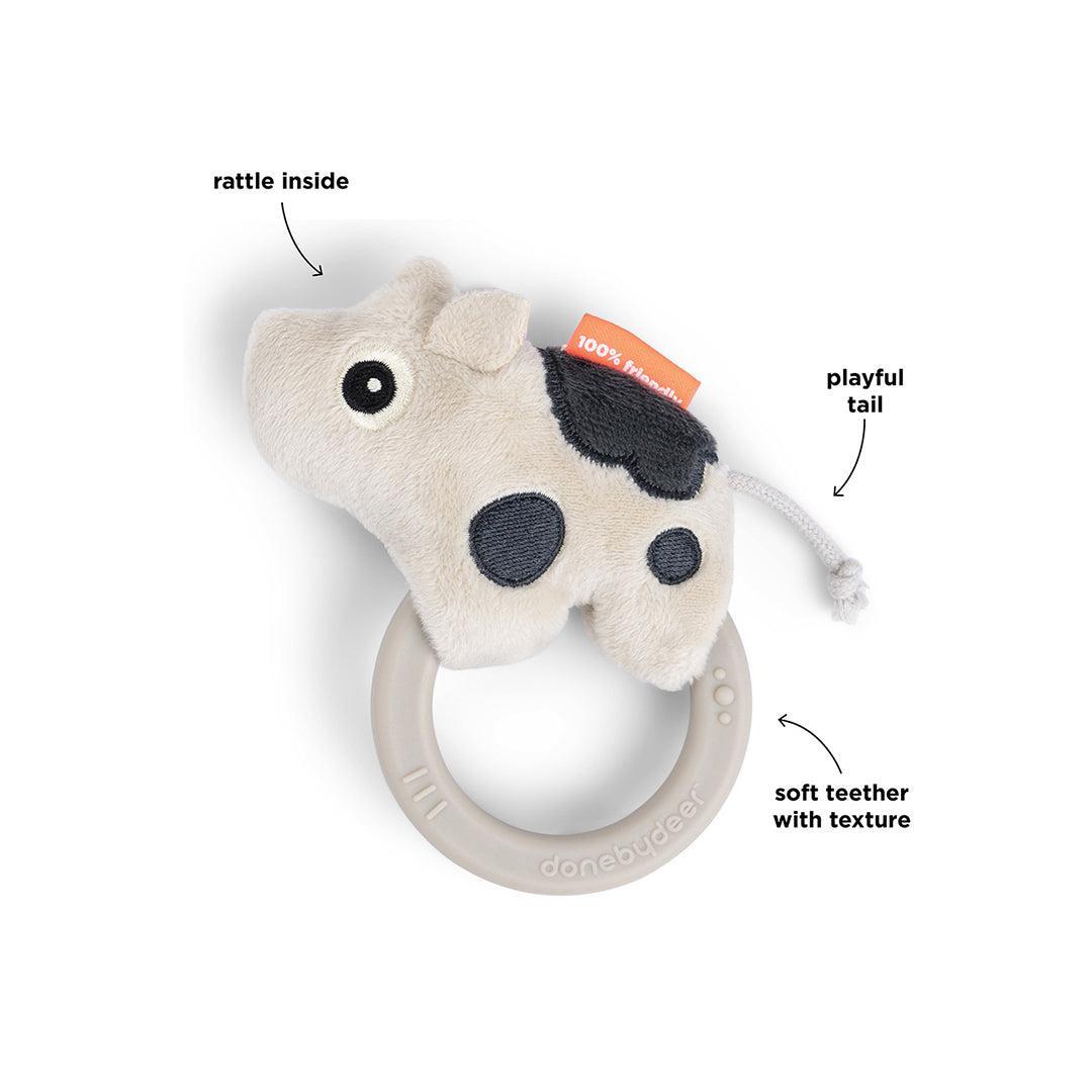 Done By Deer Sensory Rattle with Teether - Dotti Sand