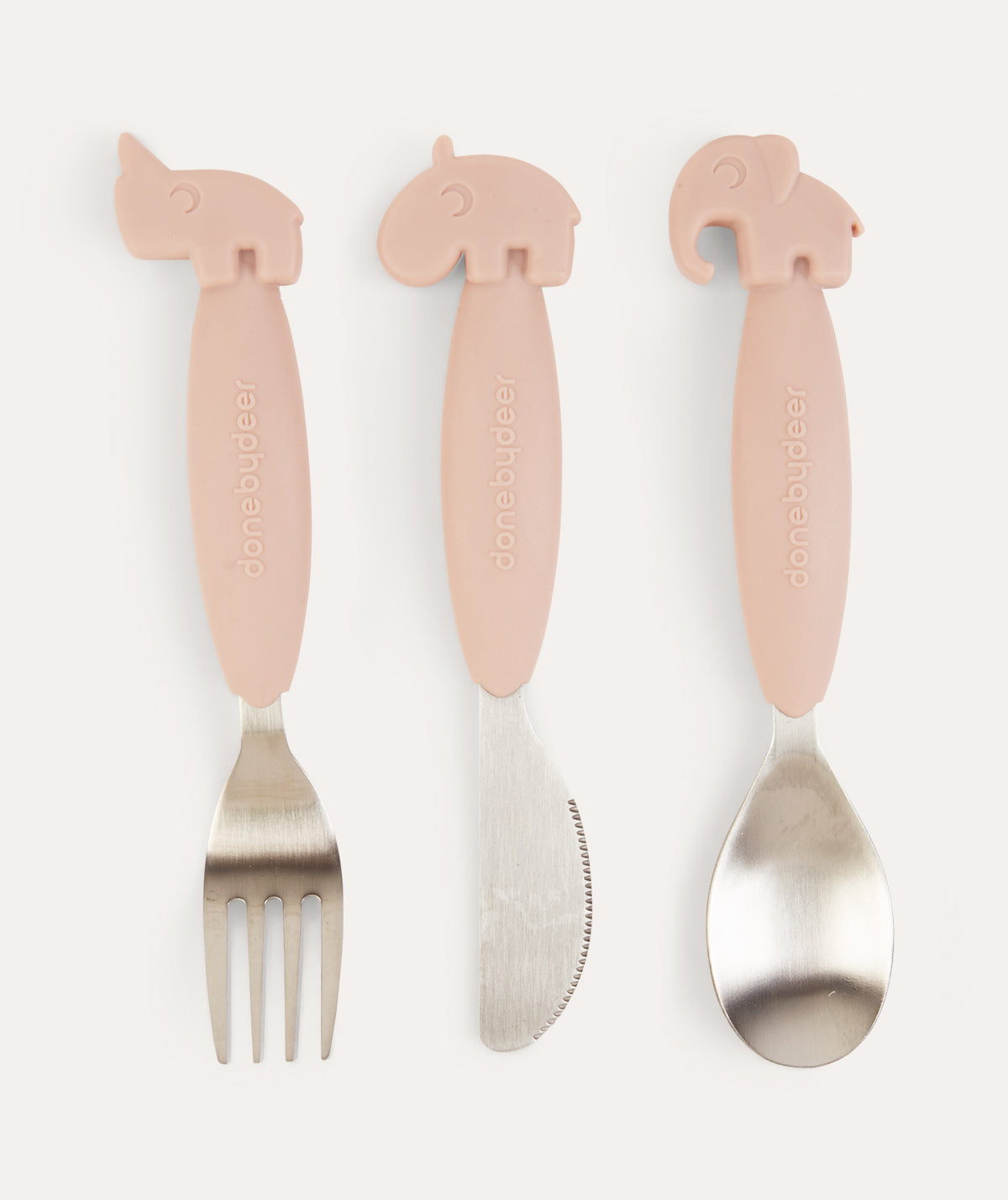 Done By Deer Easygrip Cutlery Set - Deer Friends Powder