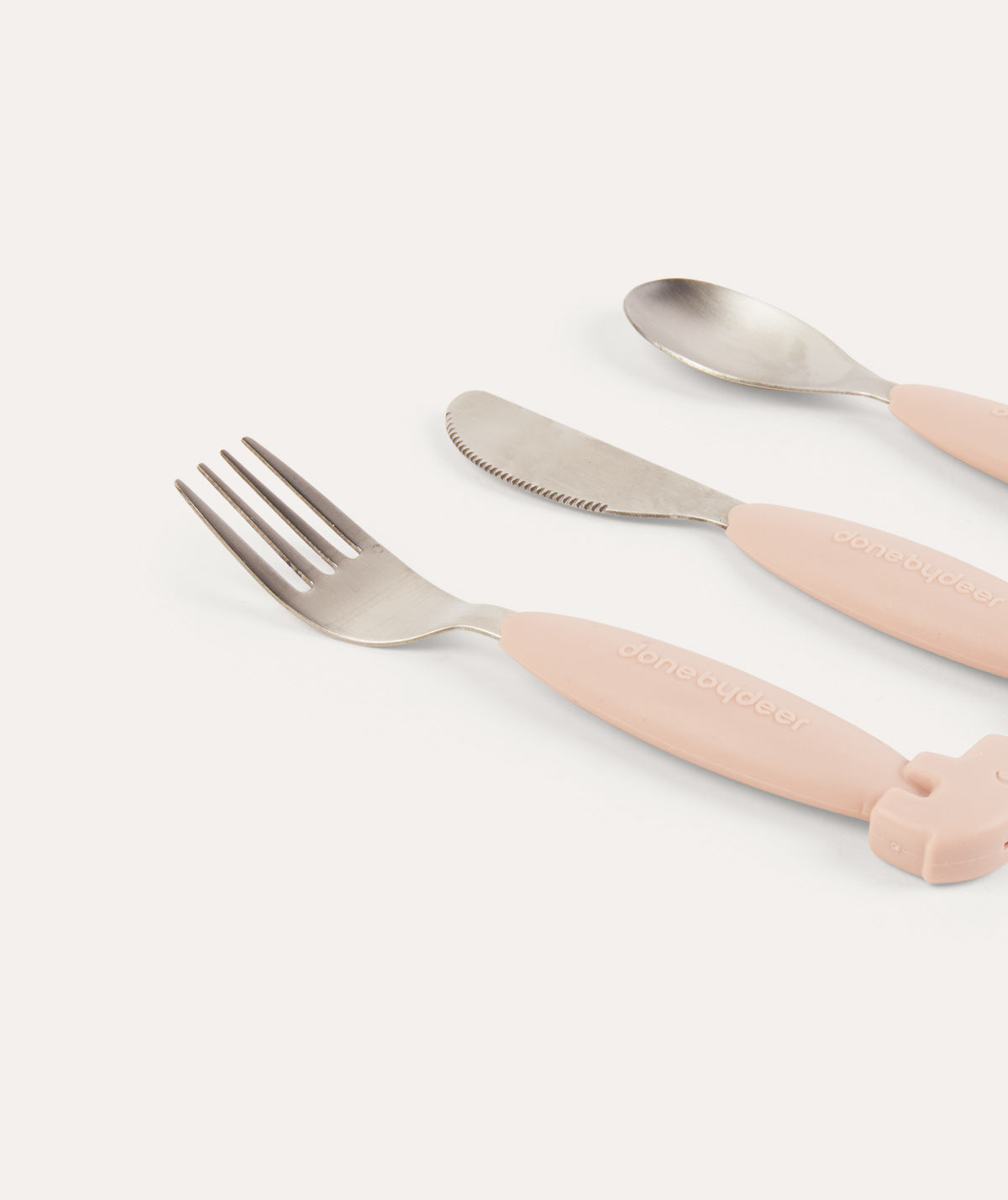 Done By Deer Easygrip Cutlery Set - Deer Friends Powder