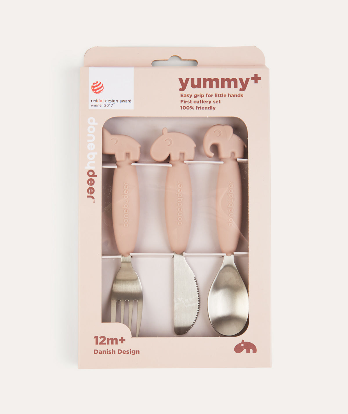 Done By Deer Easygrip Cutlery Set - Deer Friends Powder
