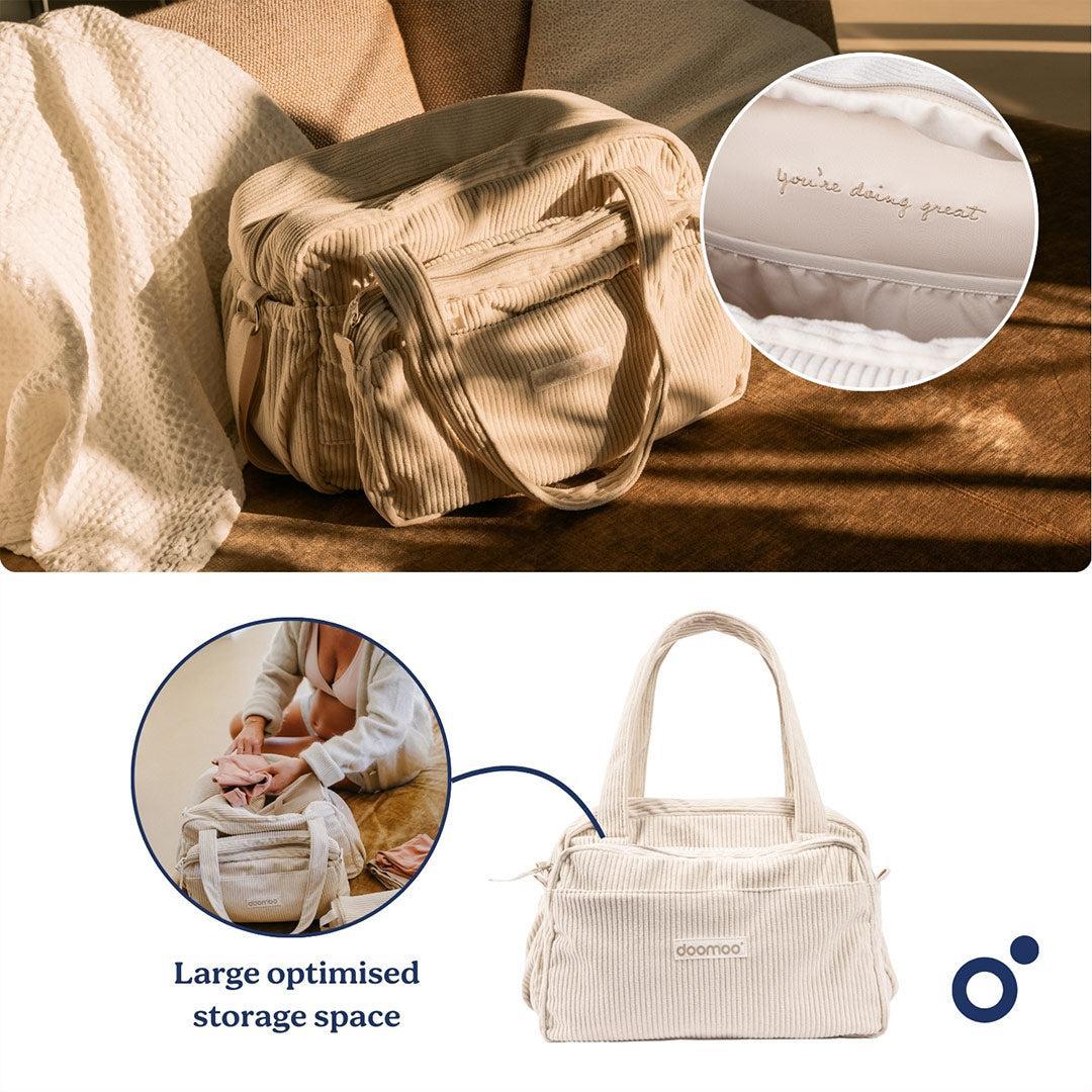Doomoo Changing Bag - Fluffy Corduroy Beige