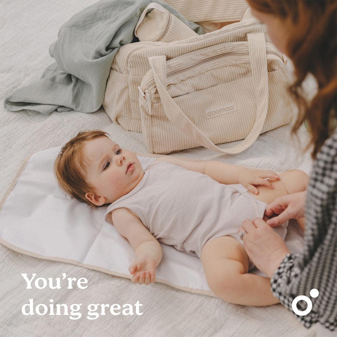 Doomoo Changing Bag - Fluffy Corduroy Beige