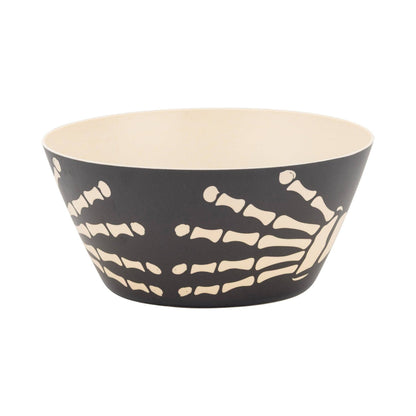 Bamboo Halloween Skeleton Bowl