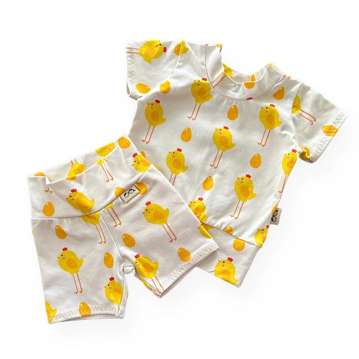 Easter Chicks Biker Shorts Lounge Set