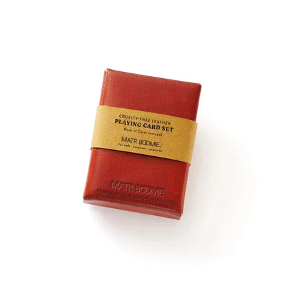 Embossed Leather Playing Cards Set