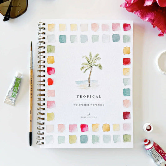 emily lex studio - Tropical watercolor workbook
