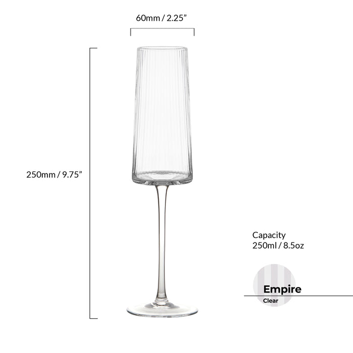 Empire Clear Champagne Flute