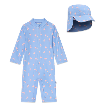 Flamingo Sunsafe Swimsuit & Hat