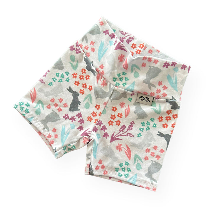 Floral Bunny Biker Shorts