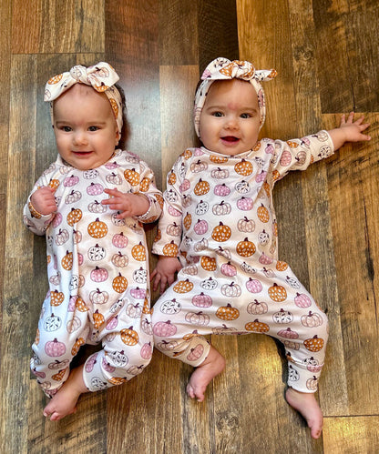 Funky Pumpkins Harem Romper