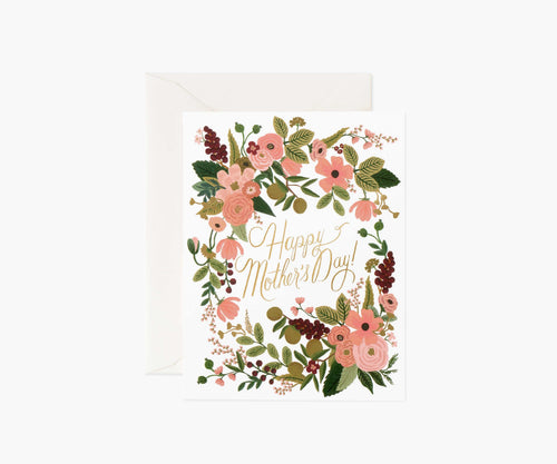 Garden Party Mother's Day Card - Single Card