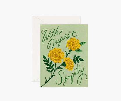 Marigold Sympathy Card - Single Card