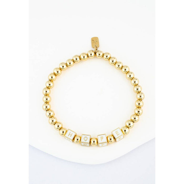 Give Hope, Wear Hope Beaded Bracelet