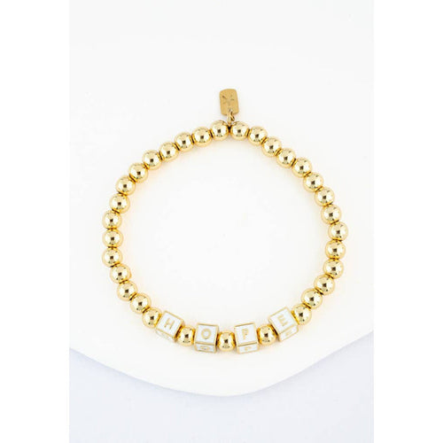 Give Hope, Wear Hope Beaded Bracelet